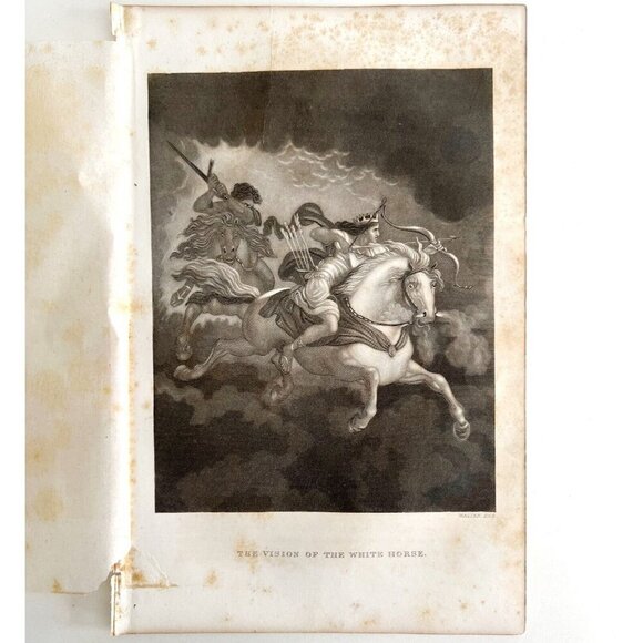 The Vision Of The White Horse Engraving 1868 Victorian Religious Art DWEE27 - Picture 2 of 3